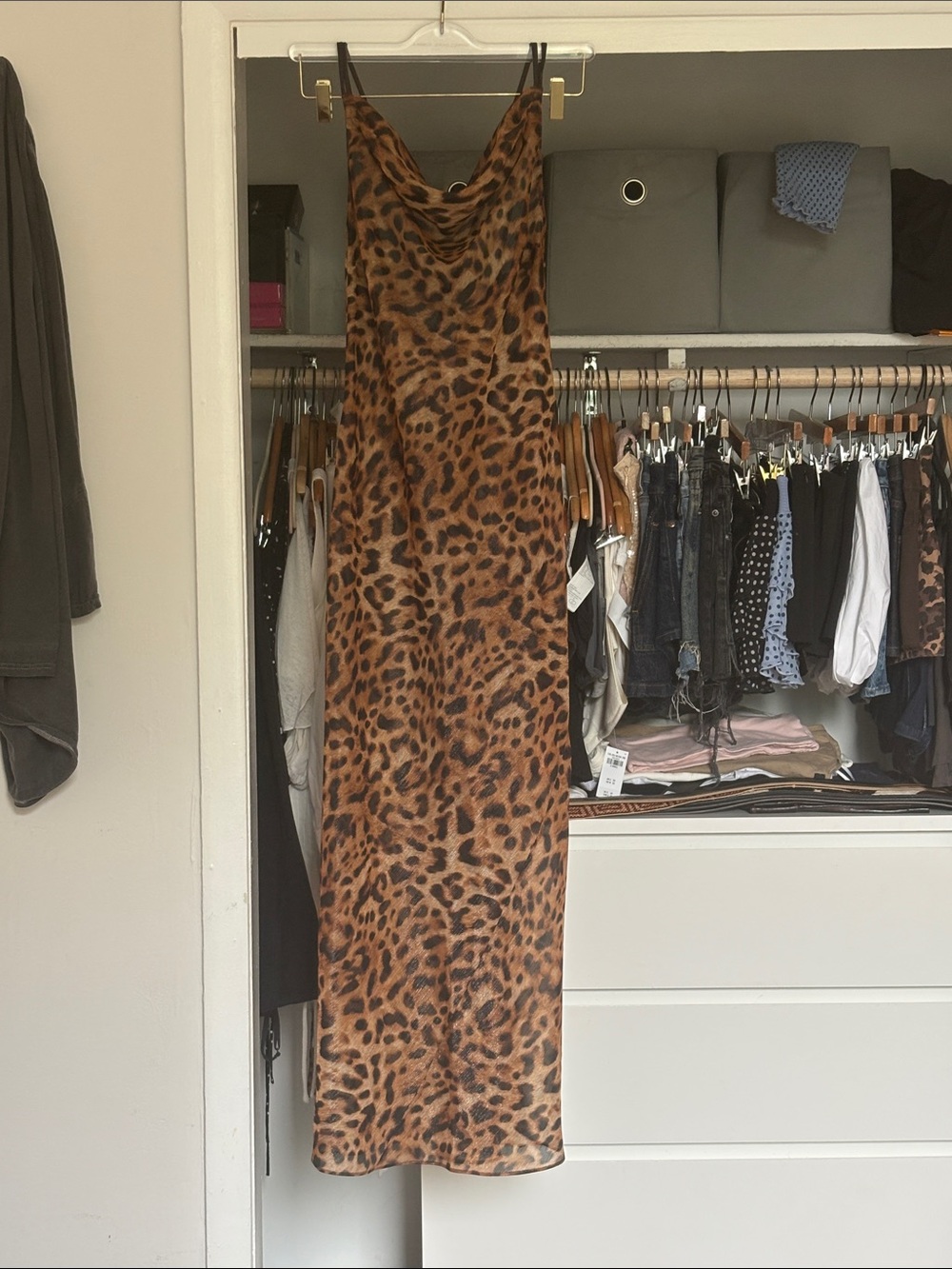 Victoria Secret Sheer Leopard Slip Maxi-Midi Dress - Picture 2 of 4